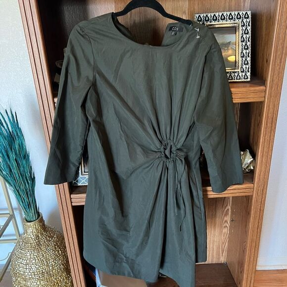 COS OLIVE GREEN DRESS - Picture 2 of 5